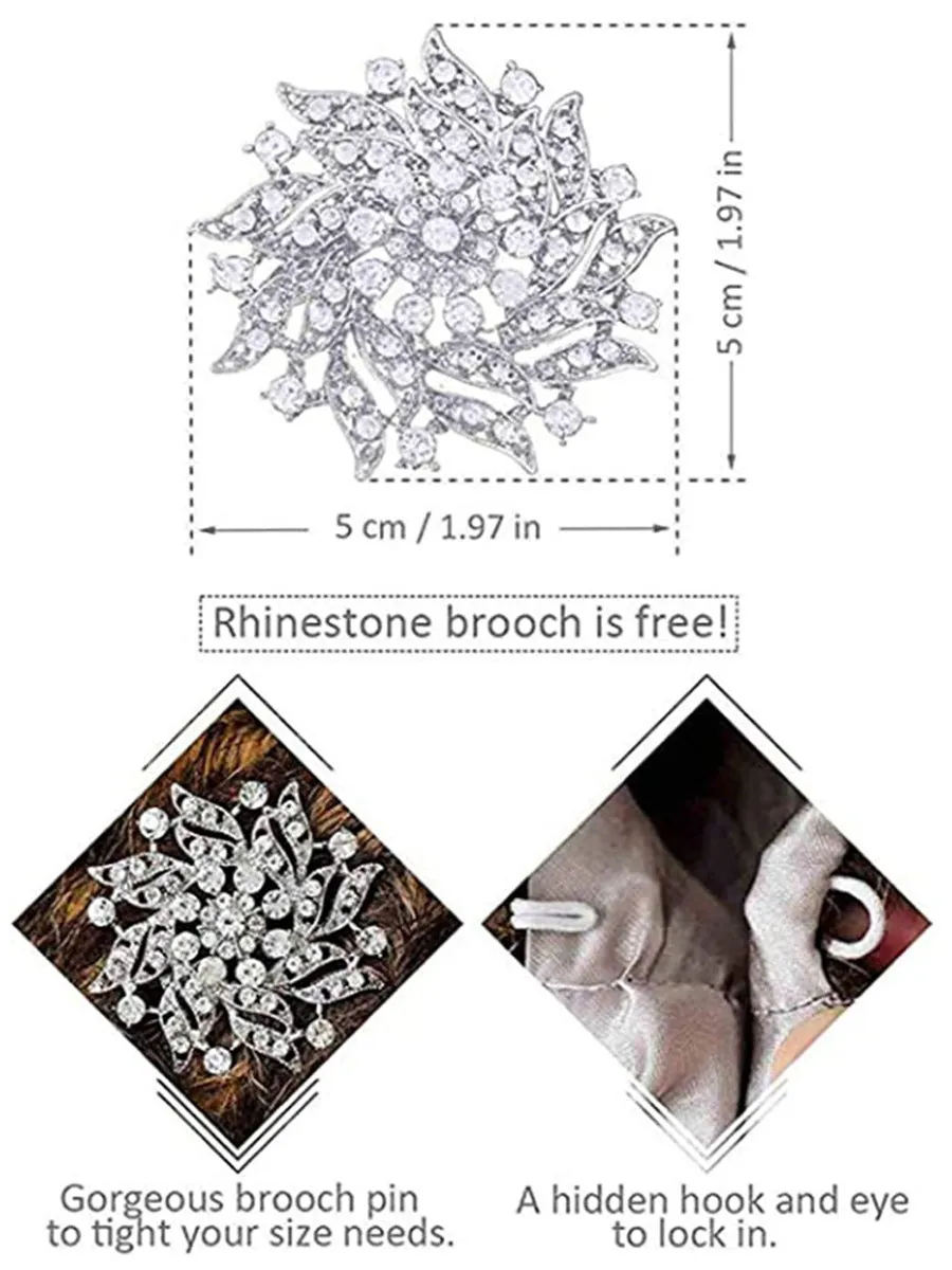 2025 Brown-White Faux Fur Furry Shawl Wedding Wrap