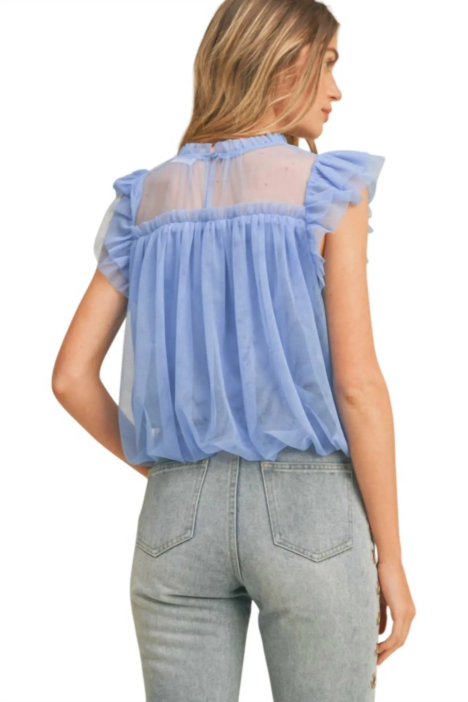 &Merci - Ruffle Detail Bubble Top