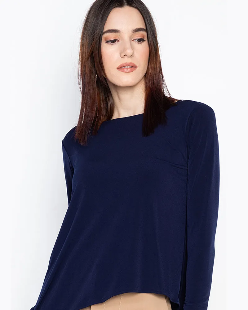 Antonella Asymmetric Jersey Top