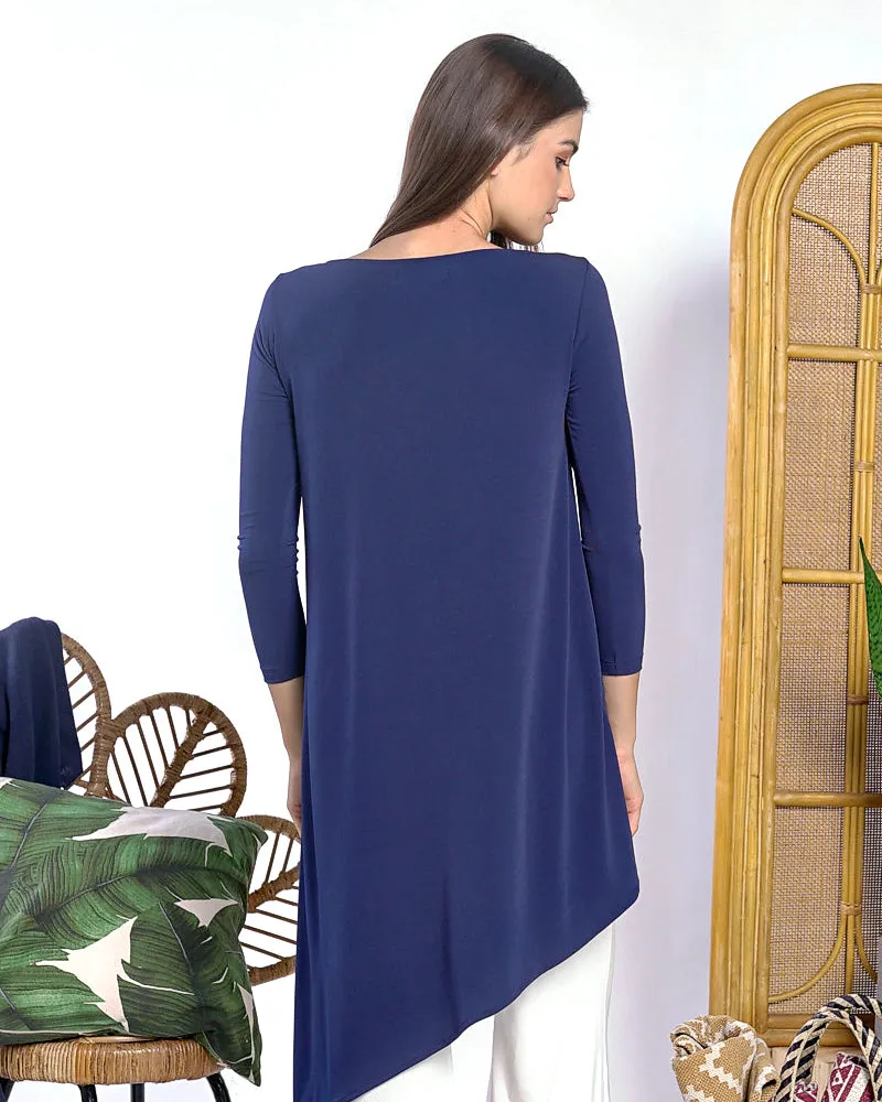 Antonella Asymmetric Jersey Top