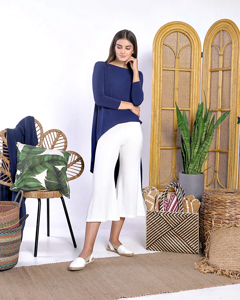 Antonella Asymmetric Jersey Top