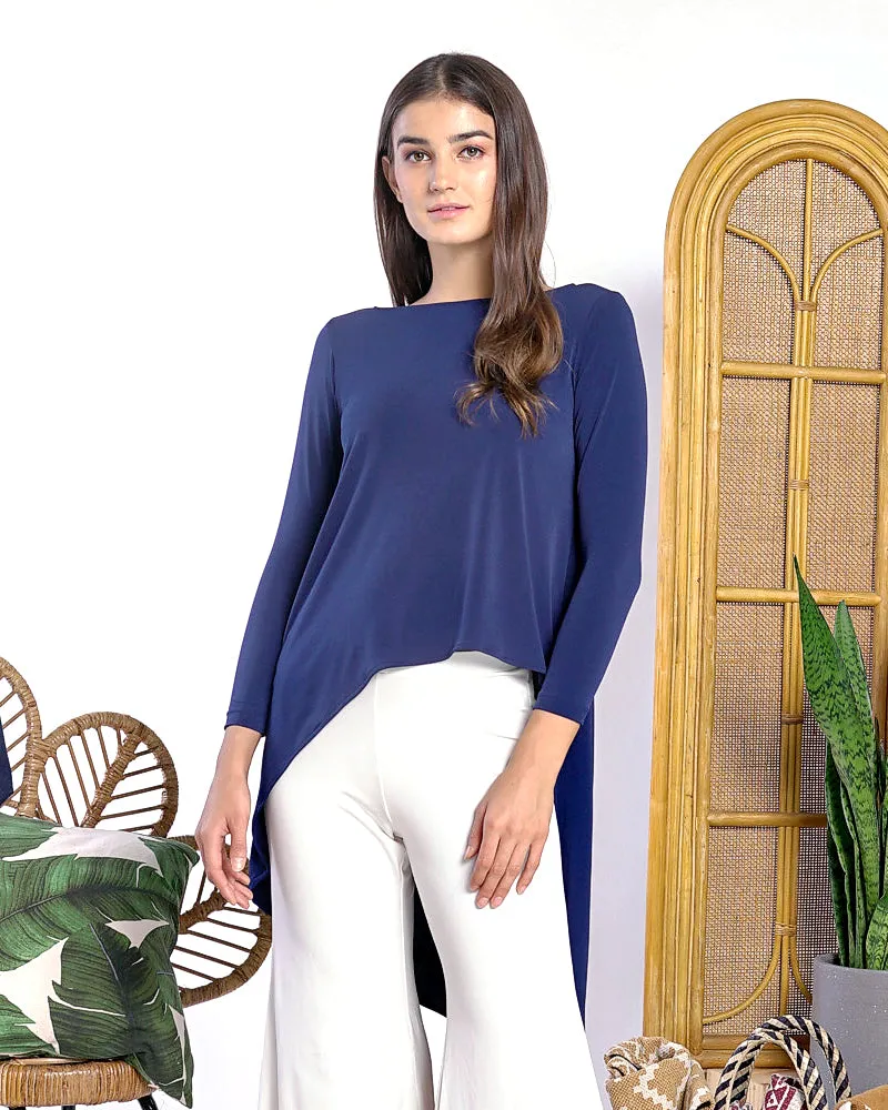 Antonella Asymmetric Jersey Top