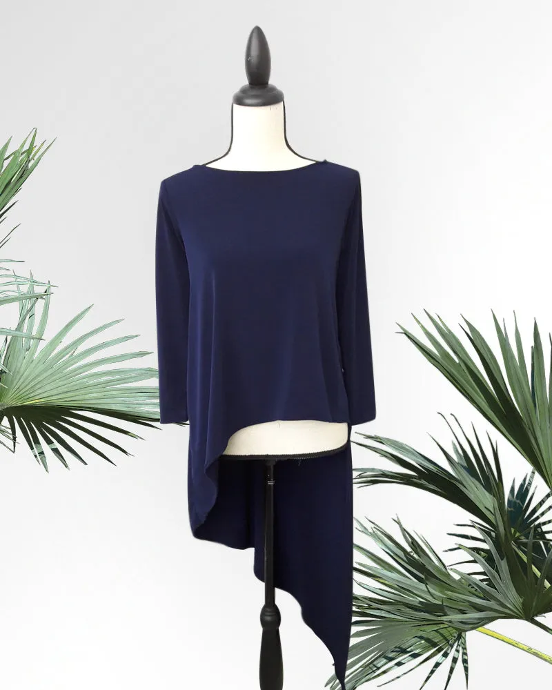 Antonella Asymmetric Jersey Top