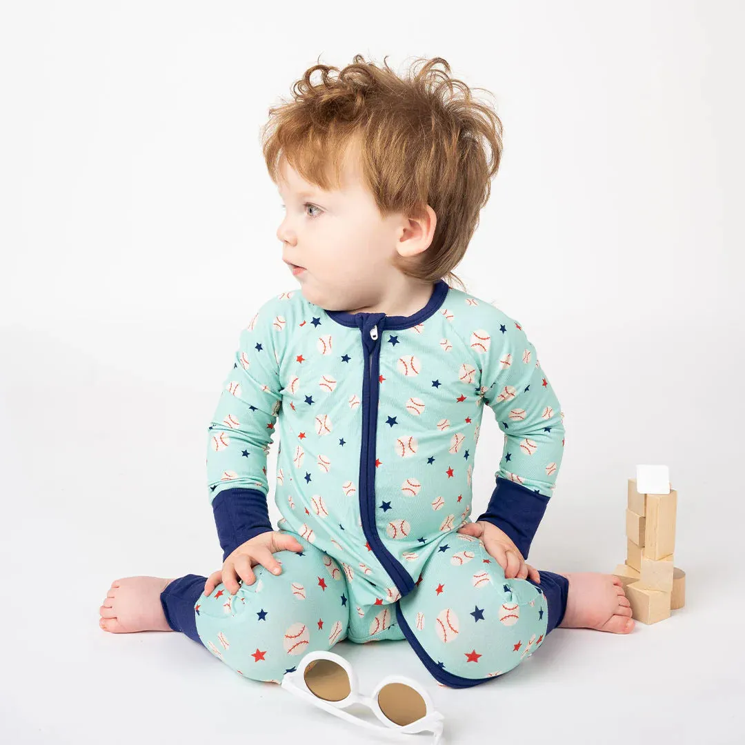 Baseball Buddies Bamboo Baby Pajamas