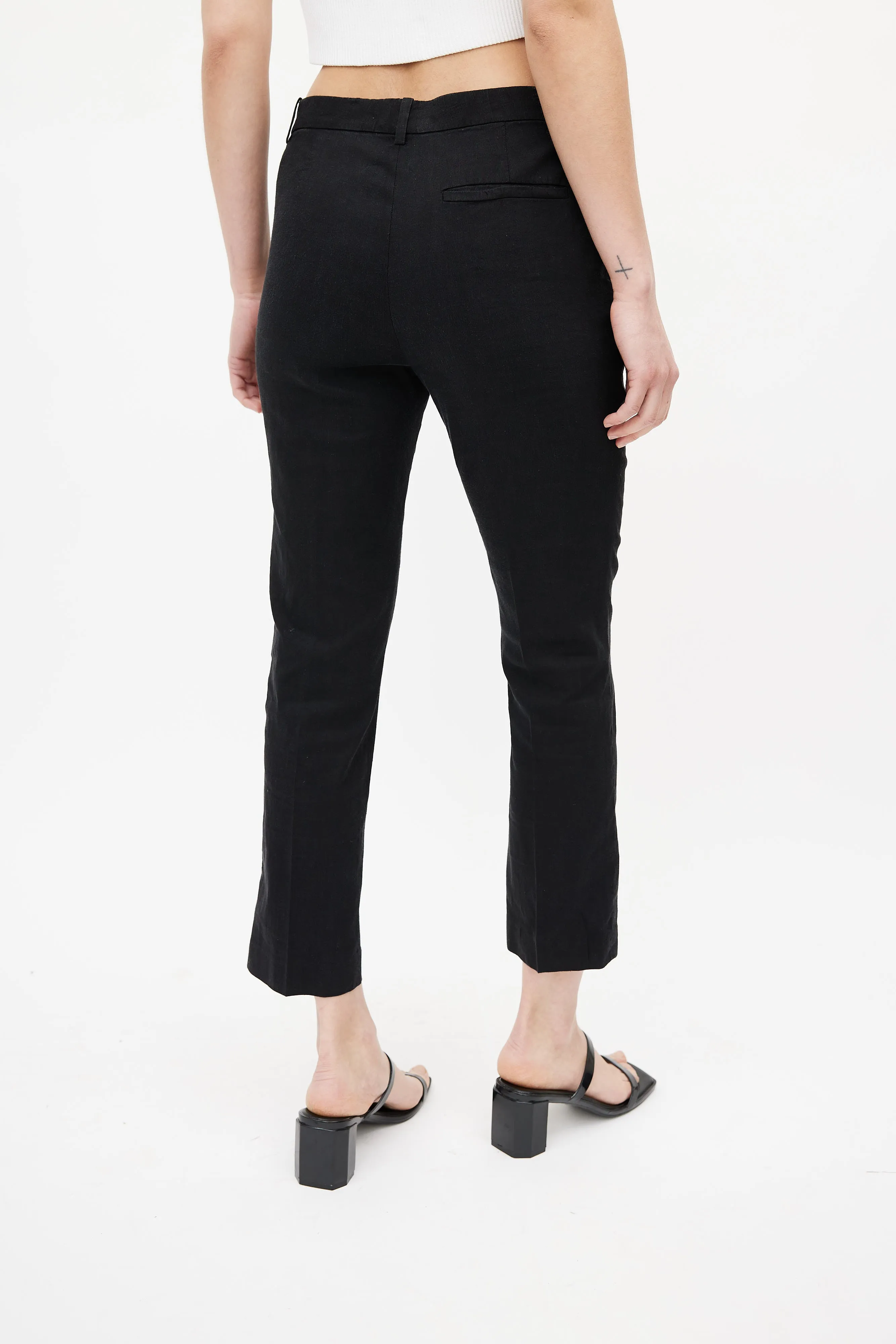 Black Linen Blazer & Pant Suit