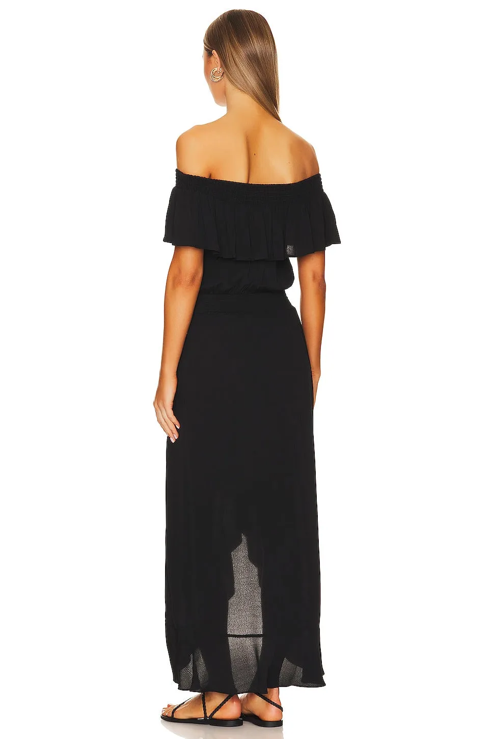 Bobi BLACK Ruffle dress, black