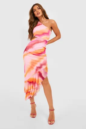 Boohoo Ombre Ruffle Mesh Maxi Dress, Pink
