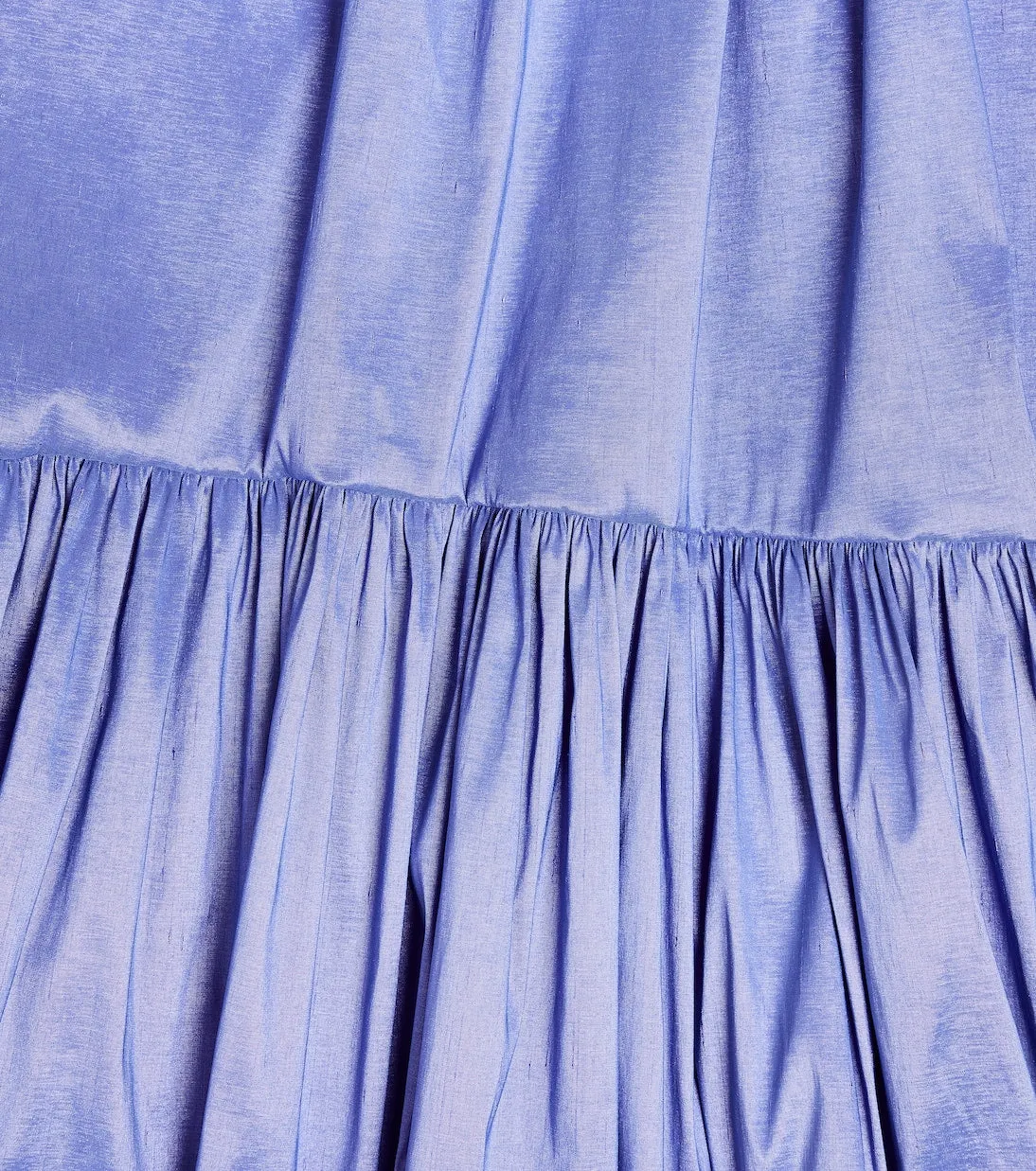 Caroline Bosmans Taffeta Ruffle Dress, Blue