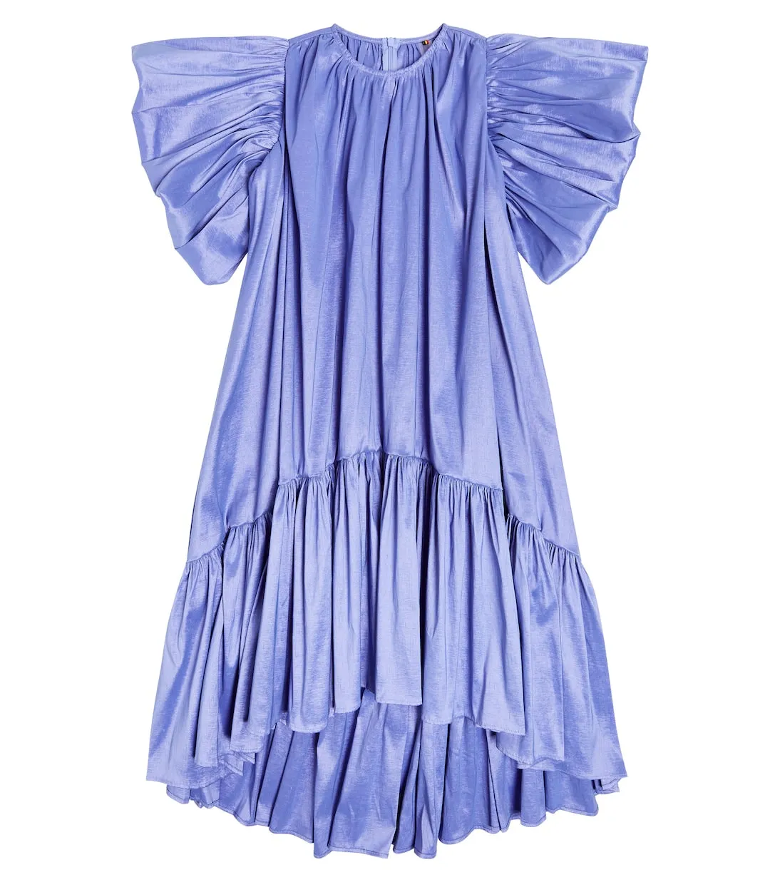 Caroline Bosmans Taffeta Ruffle Dress, Blue
