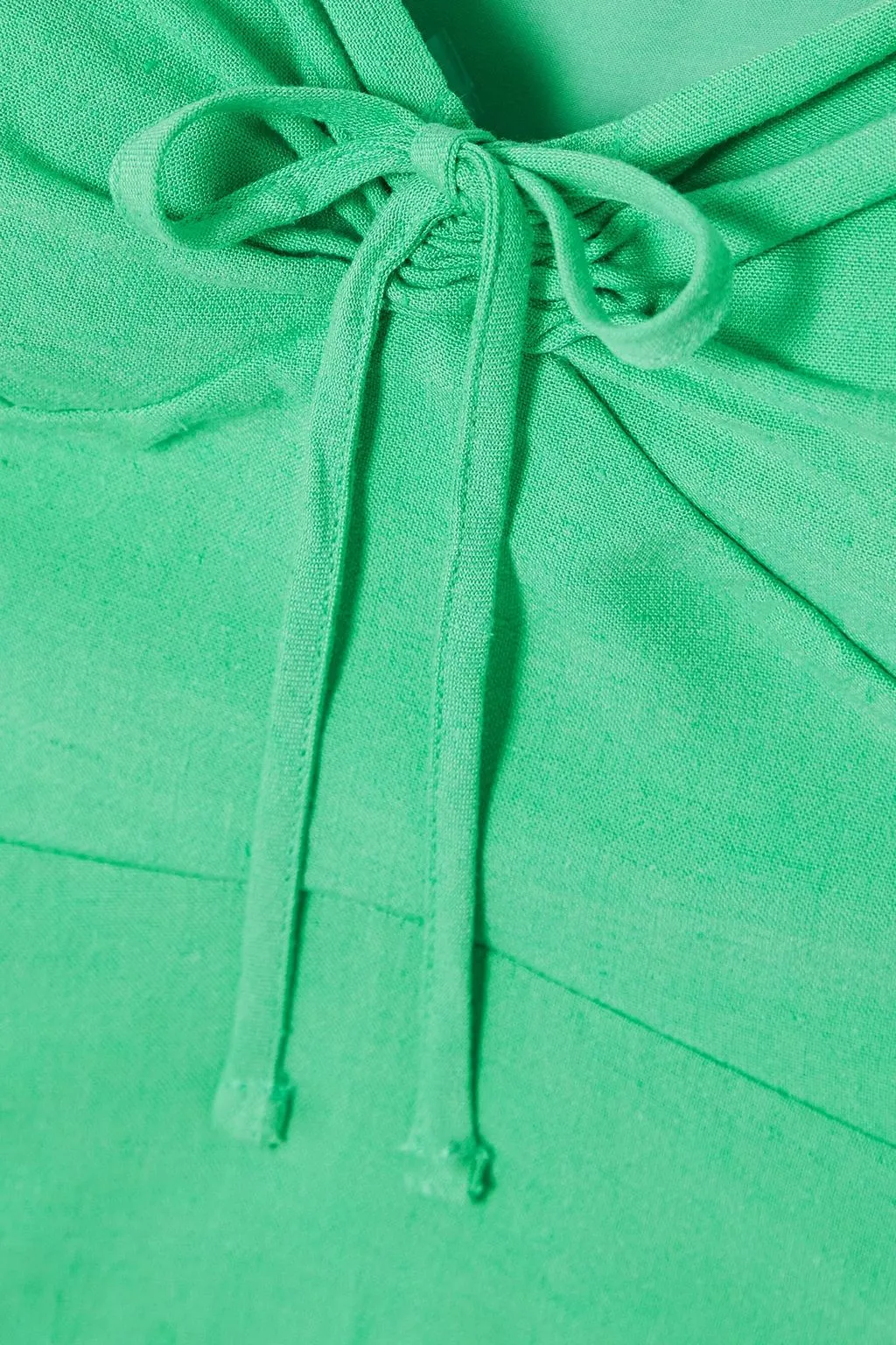 Cecile Woven Belted Ruffle Midi Dress RIXO, Jade