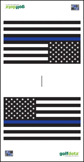 Custom Golfdotz Thin Blue Line Tour Towel 22" X 40"