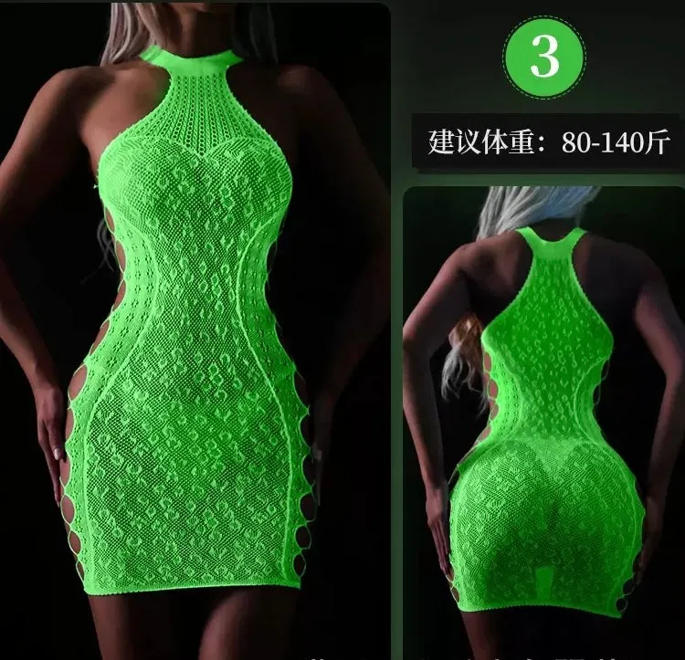 GlowMesh Lace Lingerie-Nightwear