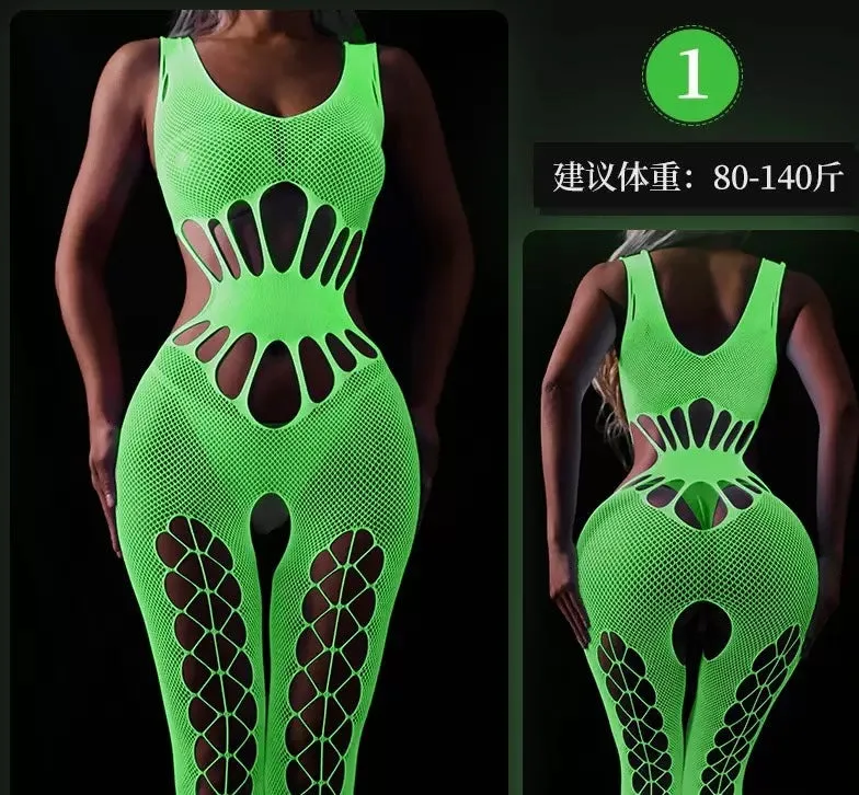 GlowMesh Lace Lingerie-Nightwear