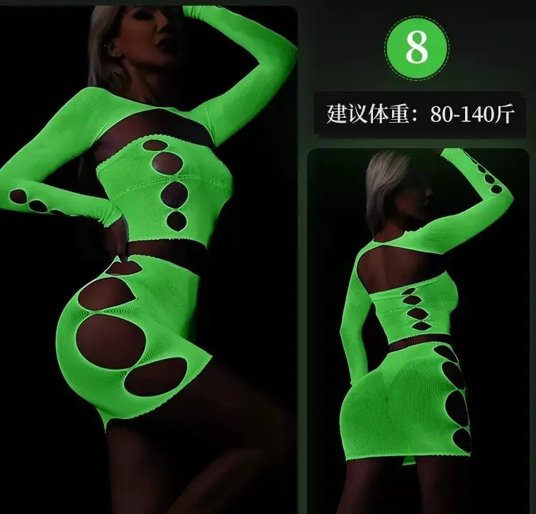 GlowMesh Lace Lingerie-Nightwear