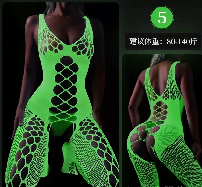 GlowMesh Lace Lingerie-Nightwear