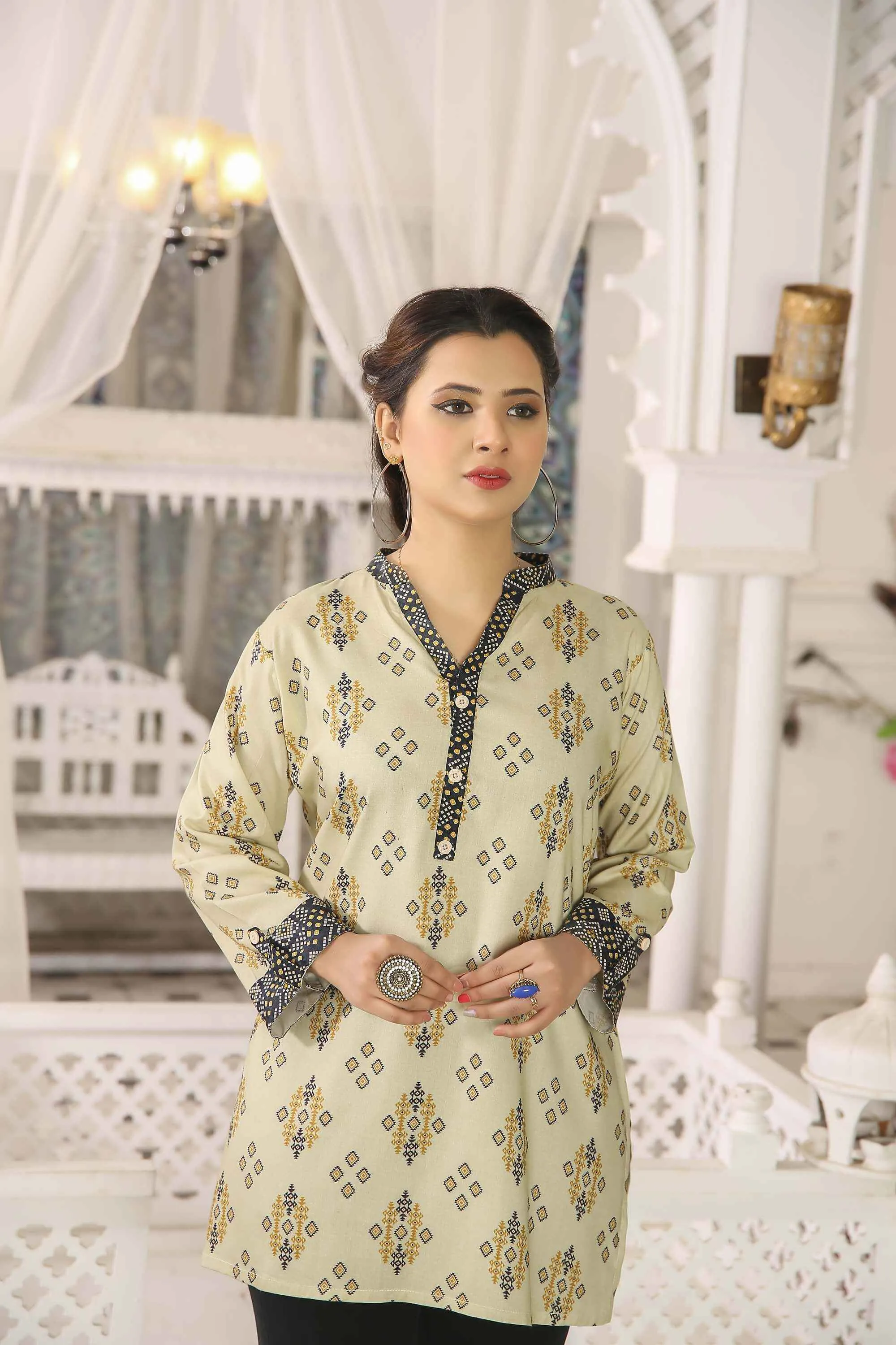 Kurtis for Women Linen Printed Short Style | Buy Online USA – IshDeena
