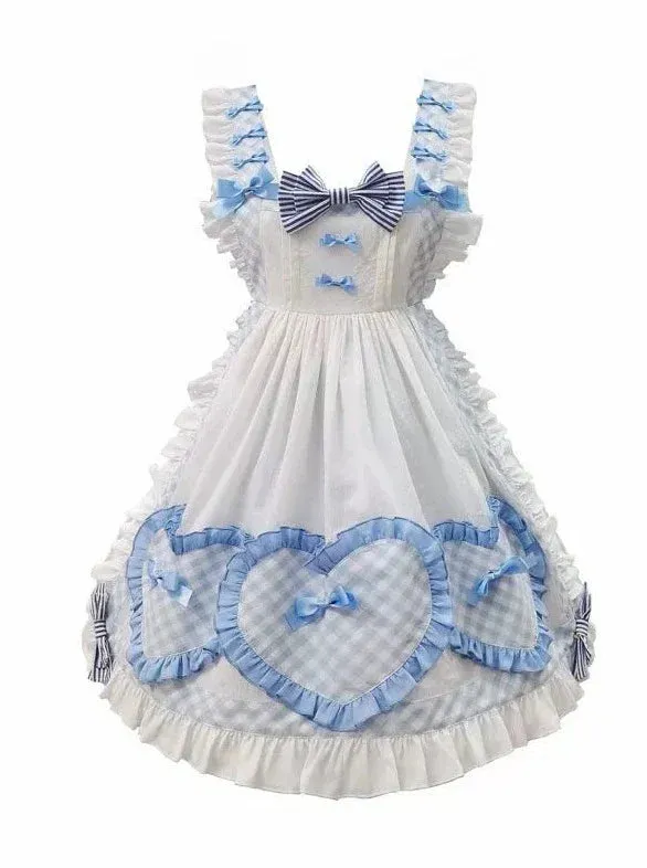 Lolita Ruffle Lovely Dress Blue