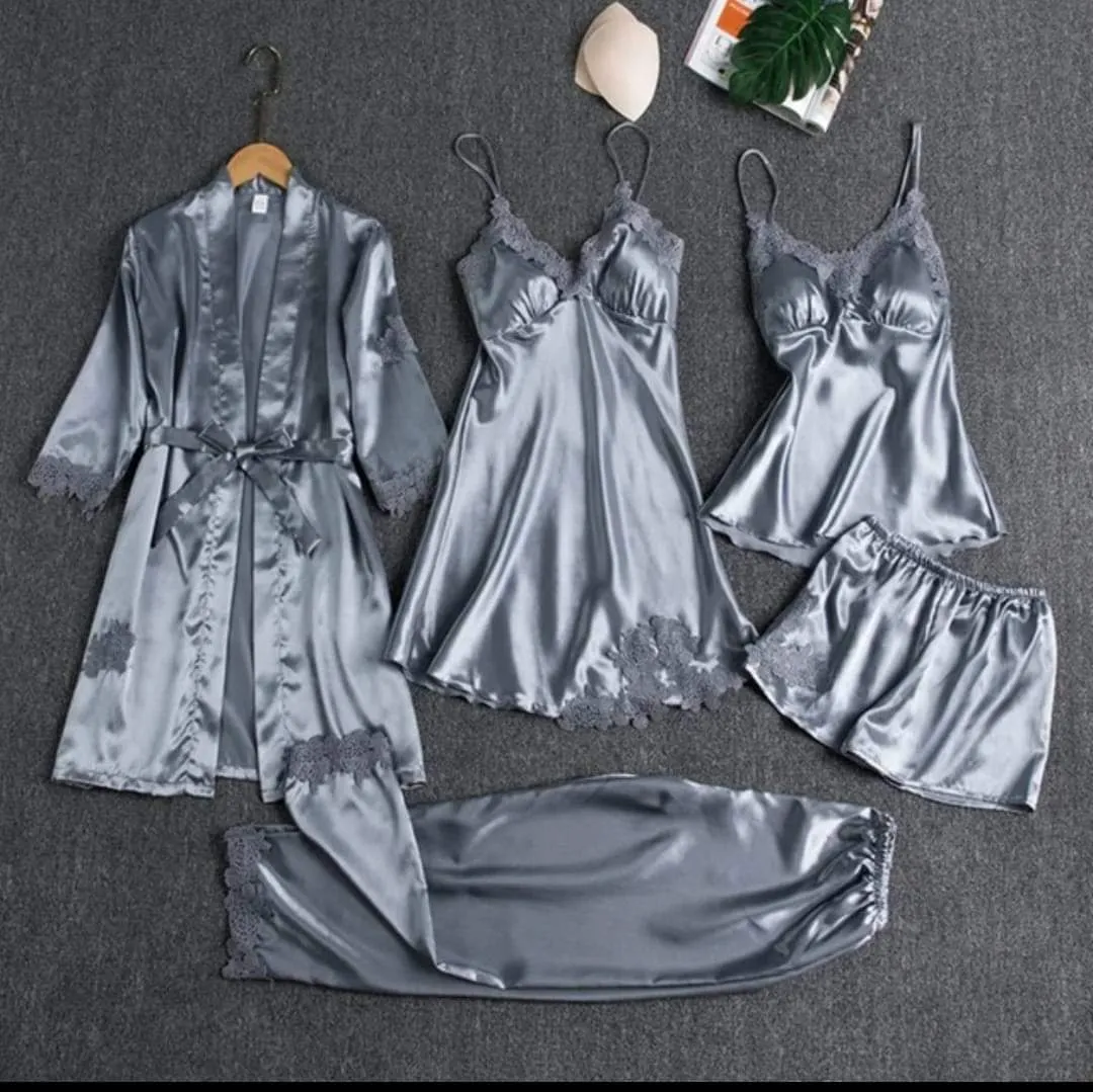 Premium 5-Piece Nightwear Set