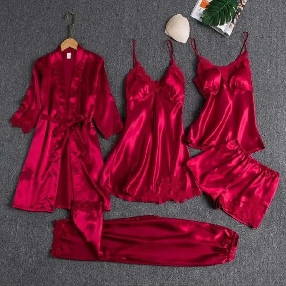 Premium 5-Piece Nightwear Set