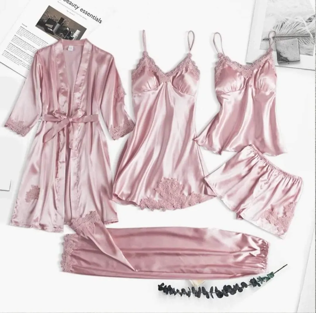 Premium 5-Piece Nightwear Set