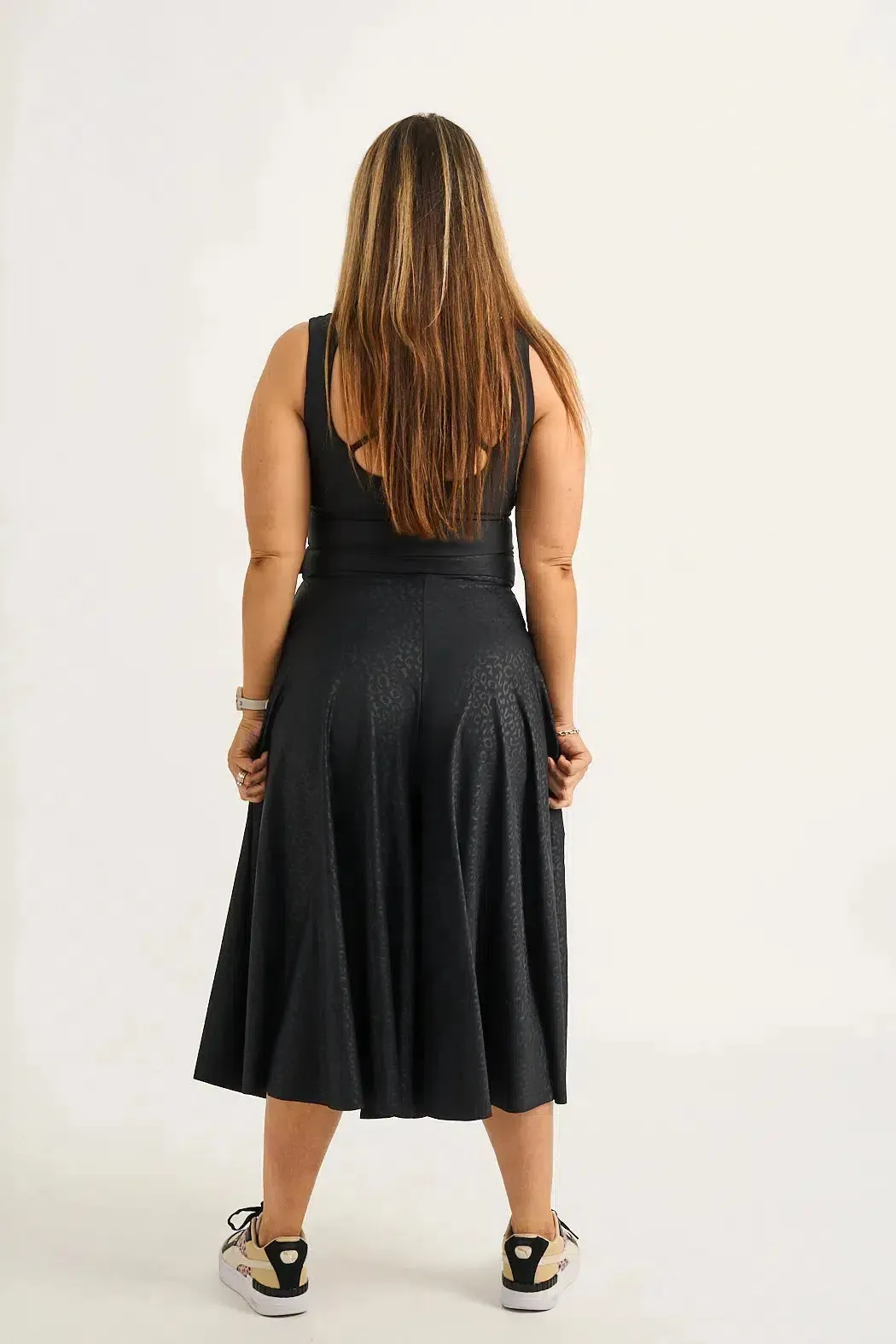 Silky Palazzo Culotte - Black Exotic Touch Jag