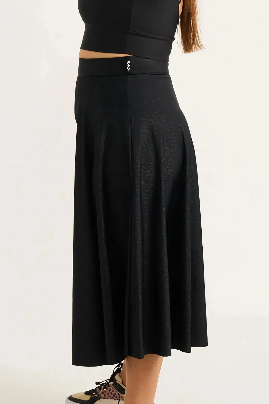Silky Palazzo Culotte - Black Exotic Touch Jag
