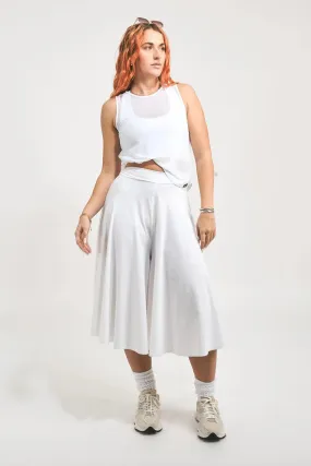 Silky Palazzo Culotte - White
