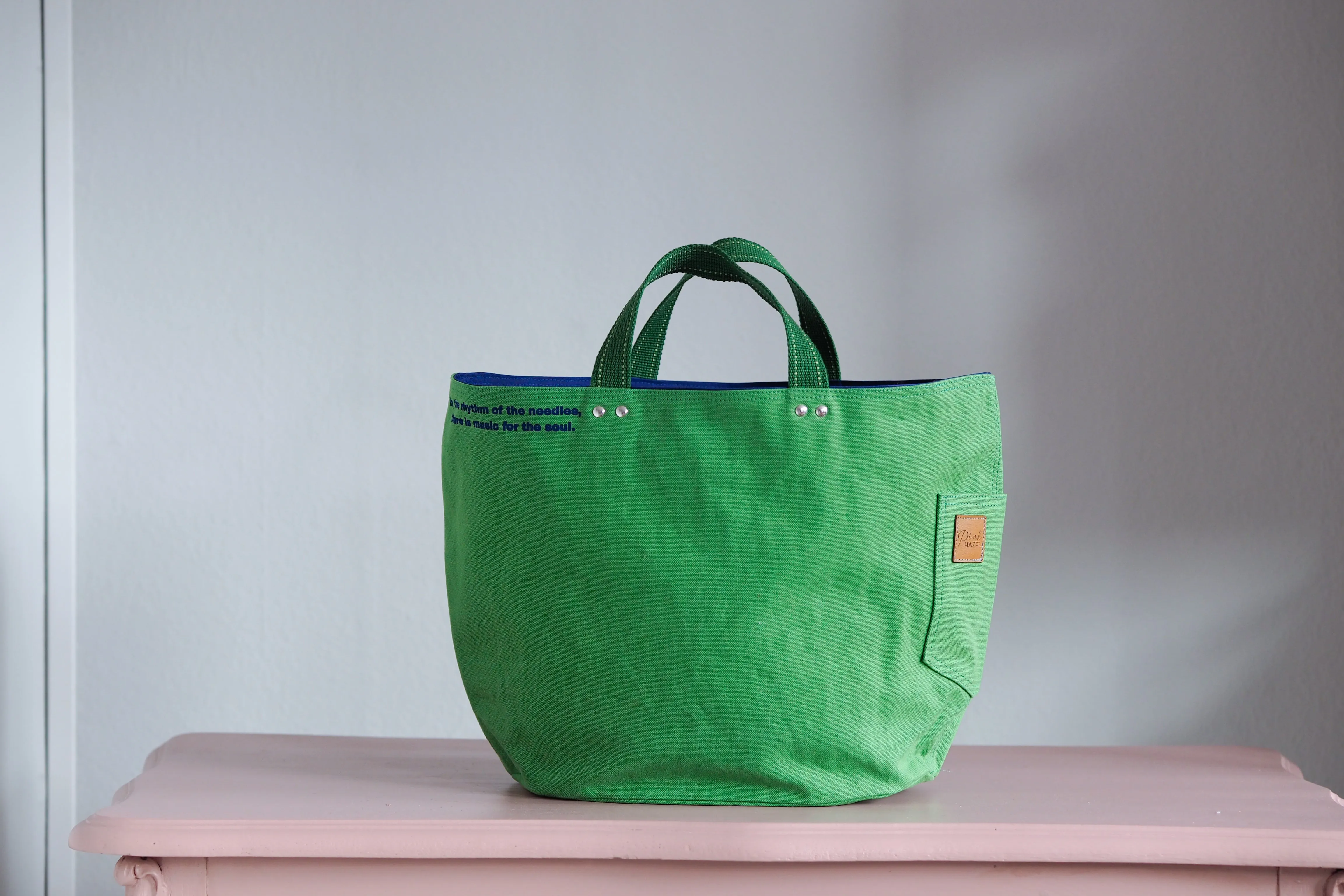 Tote Bag - Lizard - printed blue