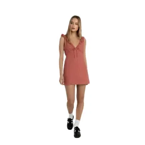 Women's Rhythm Lola Check Ruffle Mini Dress Check Ruffle Dress