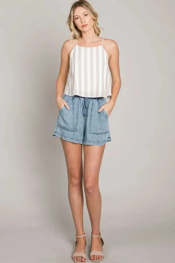 WOVEN FLOWY CULOTTES